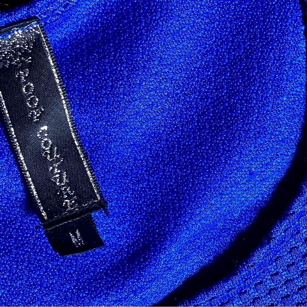 Poof Couture Fit & Flare Blue Racerback Midi Dress - Picture 3 of 4